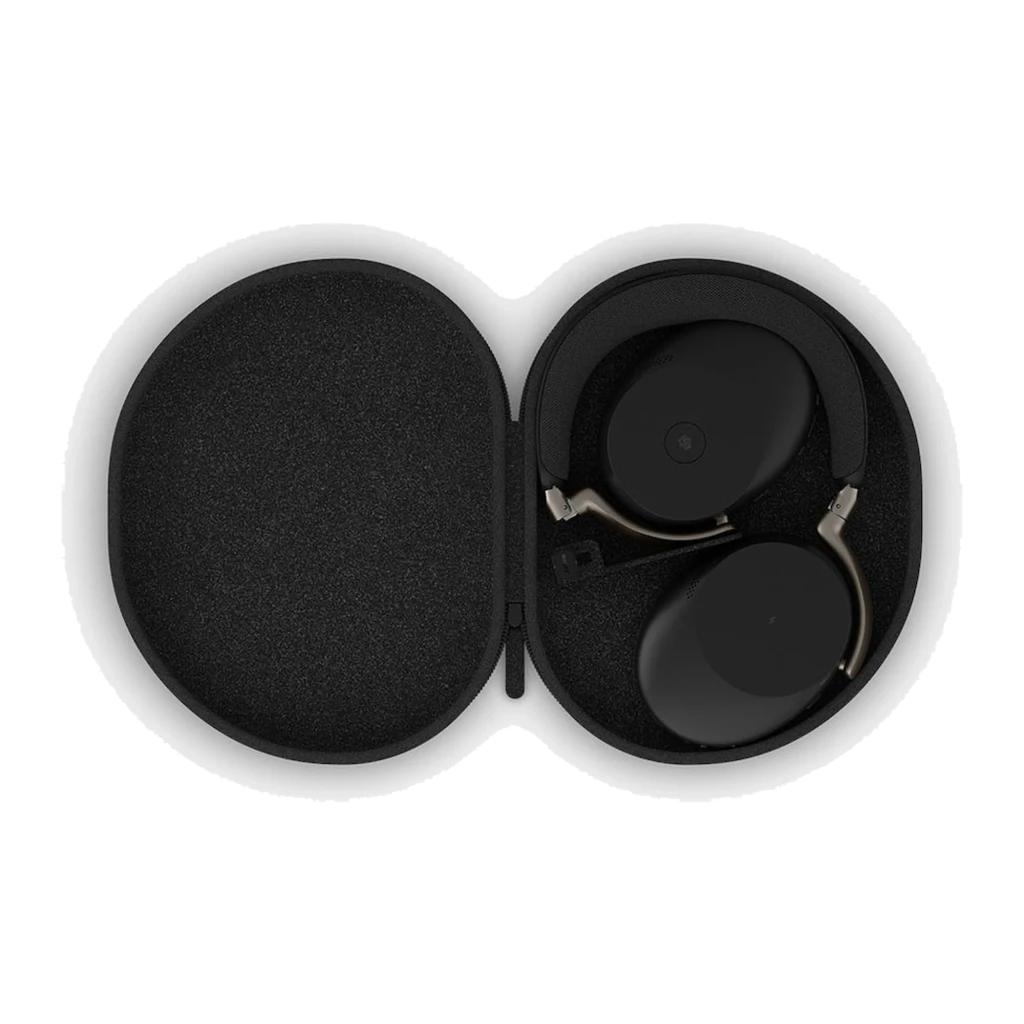 Jabra Evolve3 85 negro, perfil lateral: auriculares con cable USB-C y indicador LED verde - Ítem3