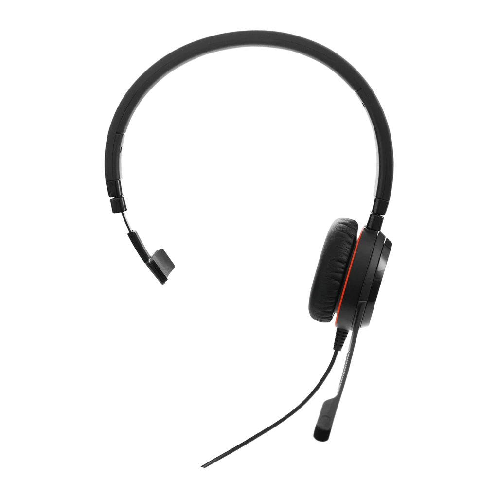 Jabra Evolve 30 II Monoaural Negro, vista lateral derecha: auricular con micrófono boom y banda ajustable - Ítem1