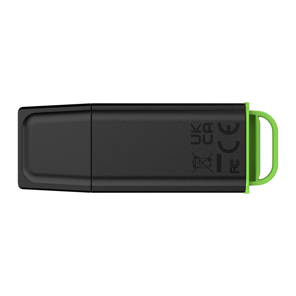 Kingston DataTraveler Exodia G2 256GB noir, vue en perspective: corps noir avec capuchon vert et logo Kingston visible - Ítem2
