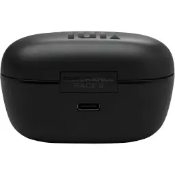 JBL Endurance Race 2 negro, vista frontal estuche cerrado: logo JBL, texto Endurance Race 2 y puerto USB-C