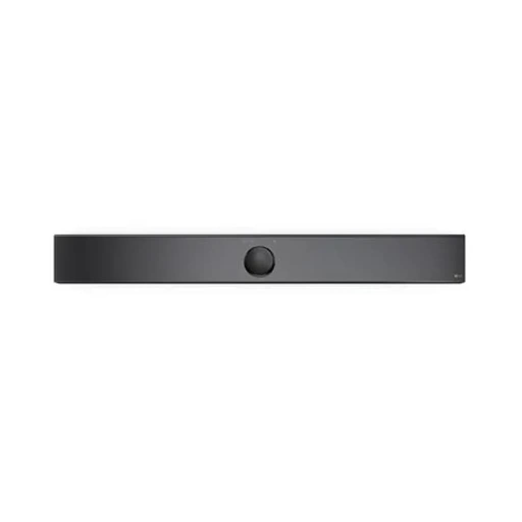 LG Barra de Sonido S70TY Negro, vista frontal: diseño ultradelgado con botón central y rejilla integrada