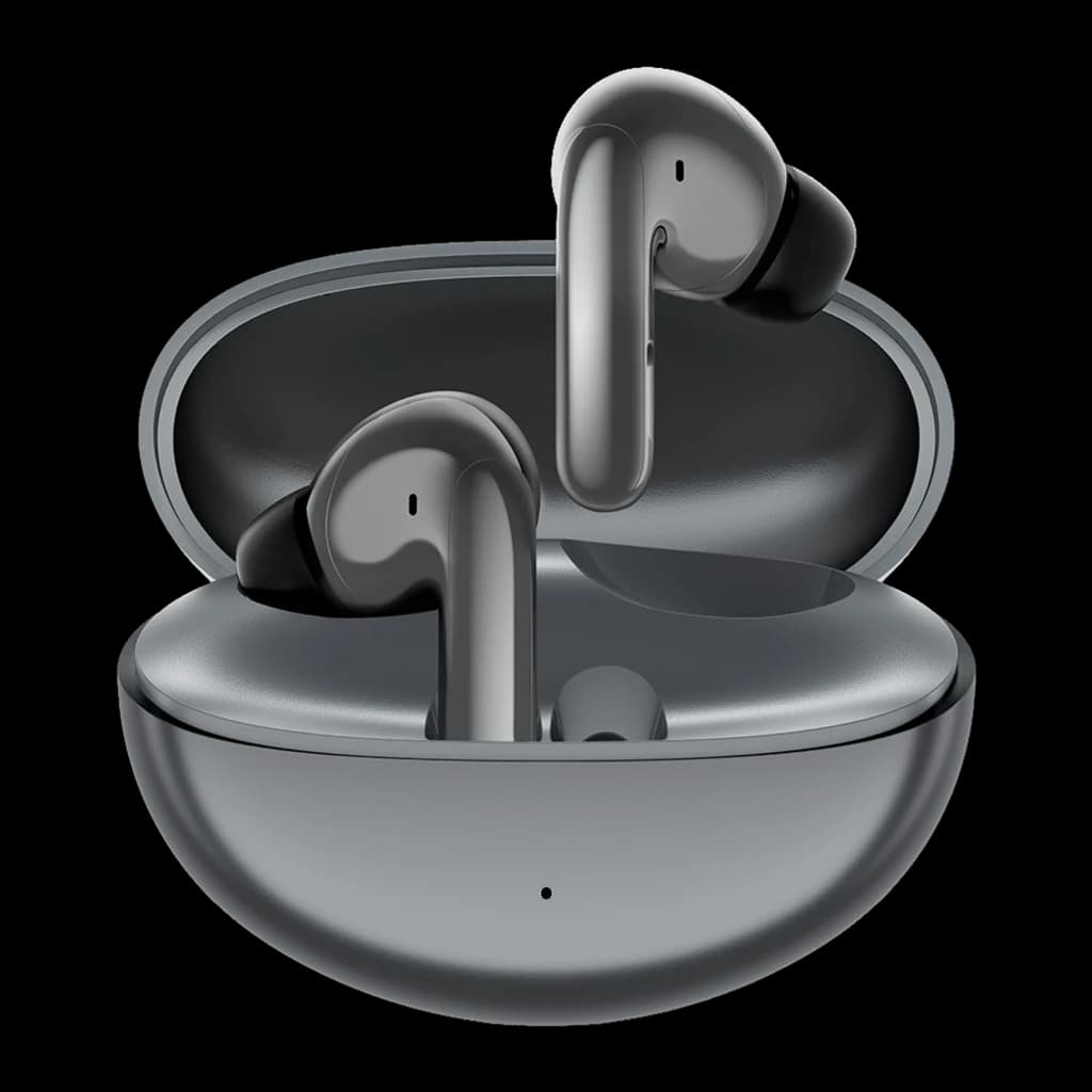 Honor Choice Earbuds S8 Gris, vista frontal: estuche abierto con ambos auriculares en su interior