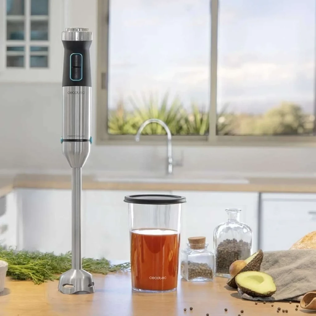 Cecotec Power TitanBlack 1500 XL negro, vista frontal: batidora de mano con vaso medidor transparente incluido - Ítem5