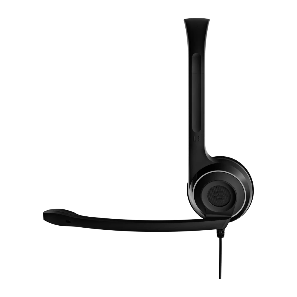 EPOS Auriculares PC 7 USB negro, vista lateral: auricular monoaural con micrófono flexible y almohadilla de espuma - Ítem1