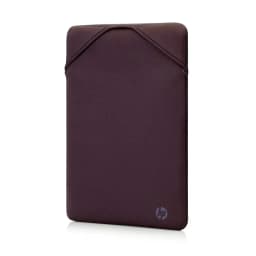 HP Housse Protective Reversible 15,6" Mauve, vue avant: housse néoprène violette avec élastiques aux coins et logo HP
