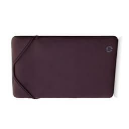 HP Housse Protective Reversible 15,6" Mauve, vue dessus: face extérieure violette avec logo HP et fermeture diagonale