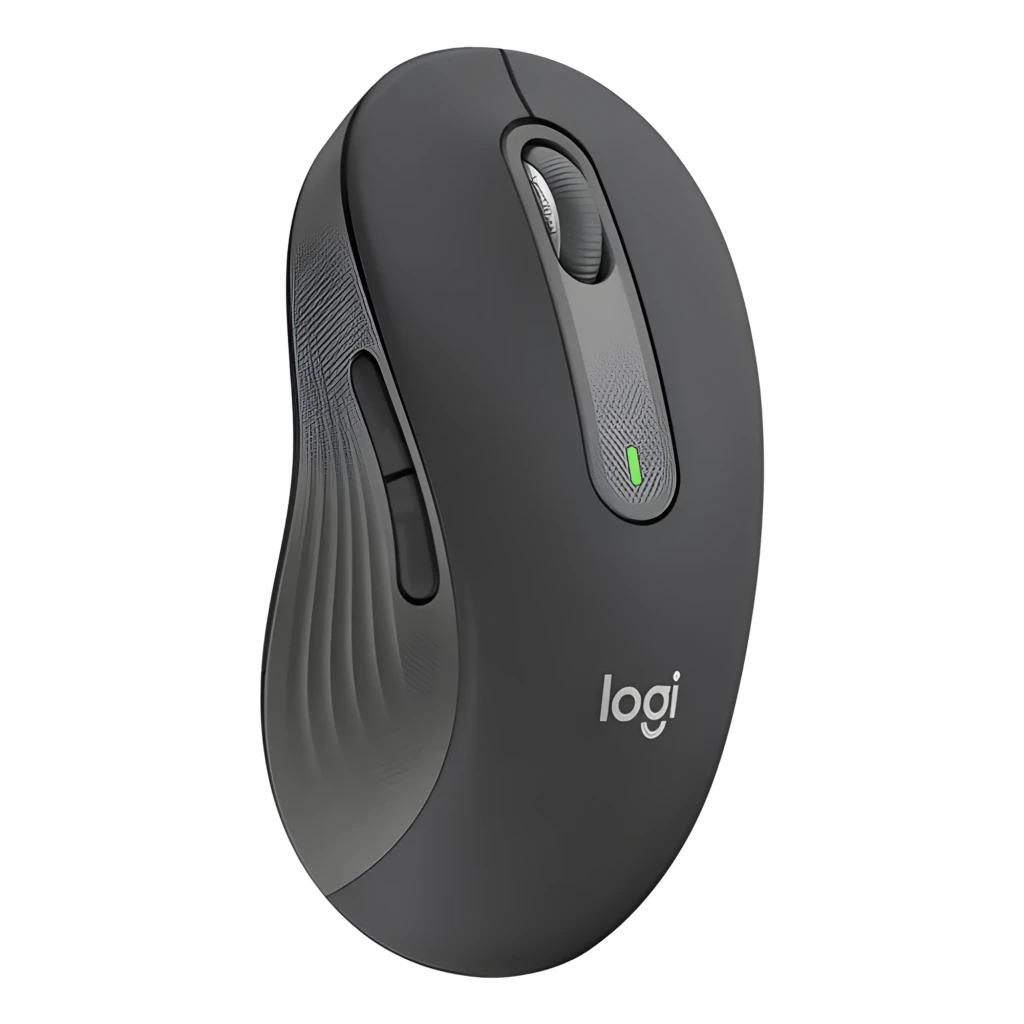 Logitech Ratón Signature M650 L for Business Grafito, vista superior: rueda de desplazamiento, LED verde y logo logi visibles - Ítem1