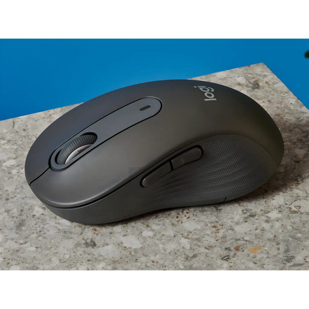 Logitech Ratón Signature M650 L for Business Grafito, vista superior: rueda de desplazamiento, LED verde y logo logi visibles - Ítem6