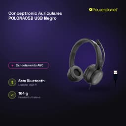 Conceptronic Auriculares POLONA05B USB Negro - características