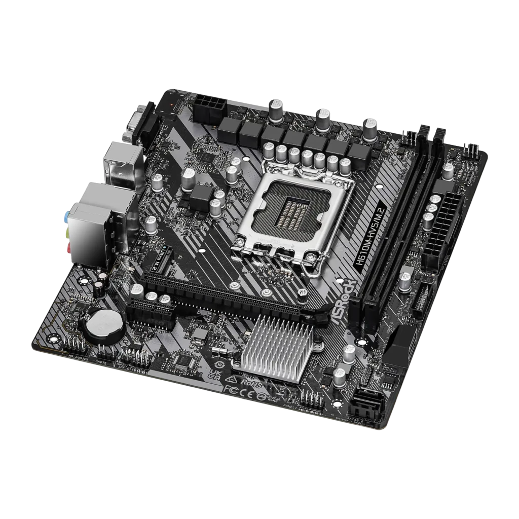 ASRock H610M-HVS/M.2 R2.0 microATX, placa-mãe com caixa: socket LGA1700, slots DDR4 e caixa azul - Item3
