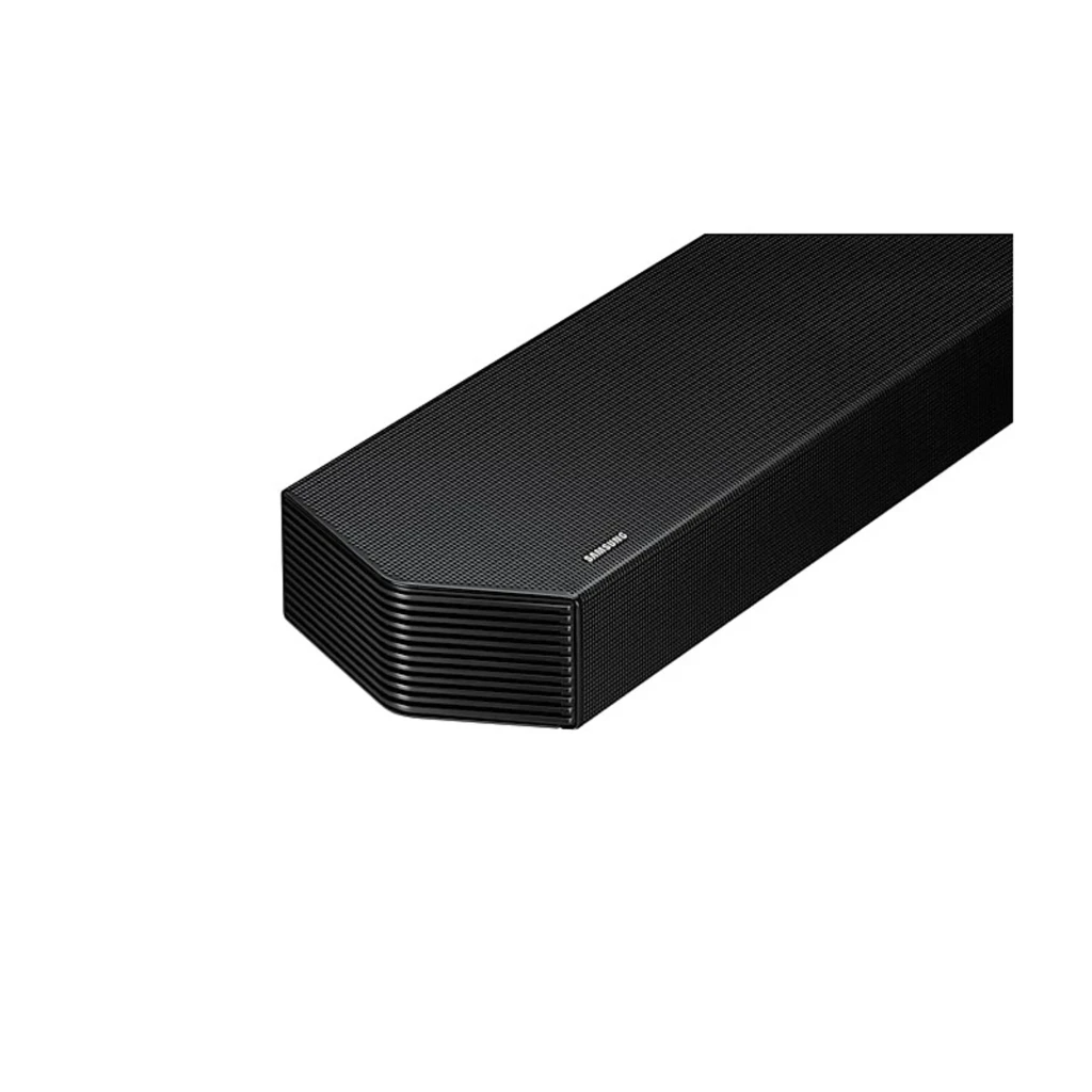 Samsung Barre de son HW-Q800F Noir, vue de face: barre allongée et caisson de basses sans fil noir à côté - Ítem1