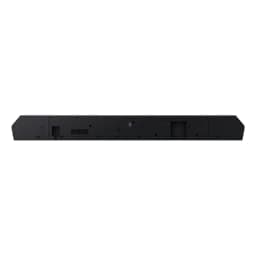 Samsung Barre de son HW-Q800F Noir, vue arrière: panneau arrière noir avec connecteurs et orifices de fixation
