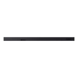 Samsung Barre de son HW-Q800F Noir, vue de face: profil horizontal fin avec grilles latérales et logo