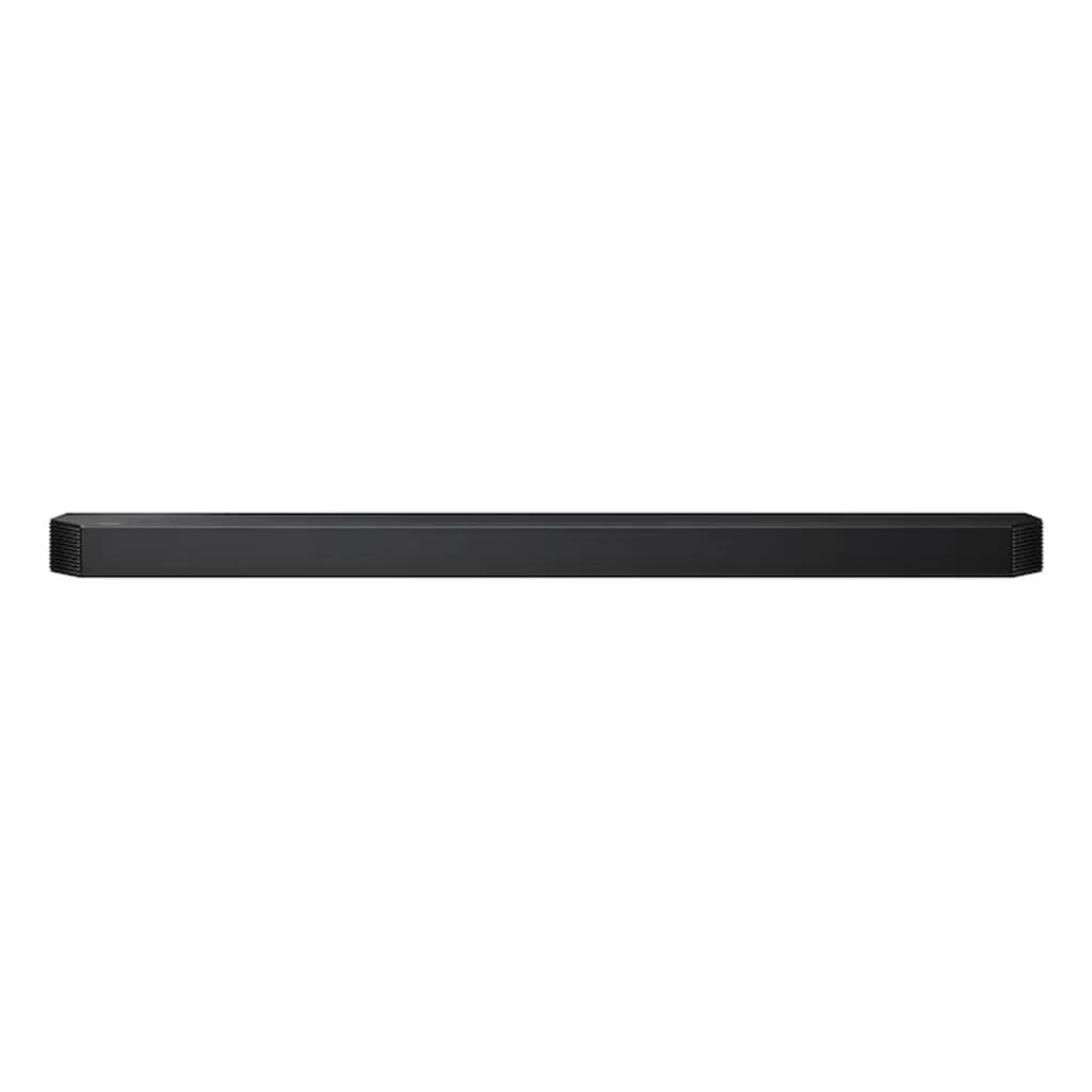 Samsung Barre de son HW-Q800F Noir, vue latérale: profil fin avec grille en tissu noir