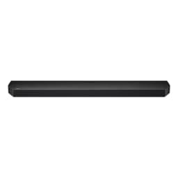 Samsung Barre de son HW-Q800F Noir, vue de face: profil horizontal complet avec grille latérale et finition mate