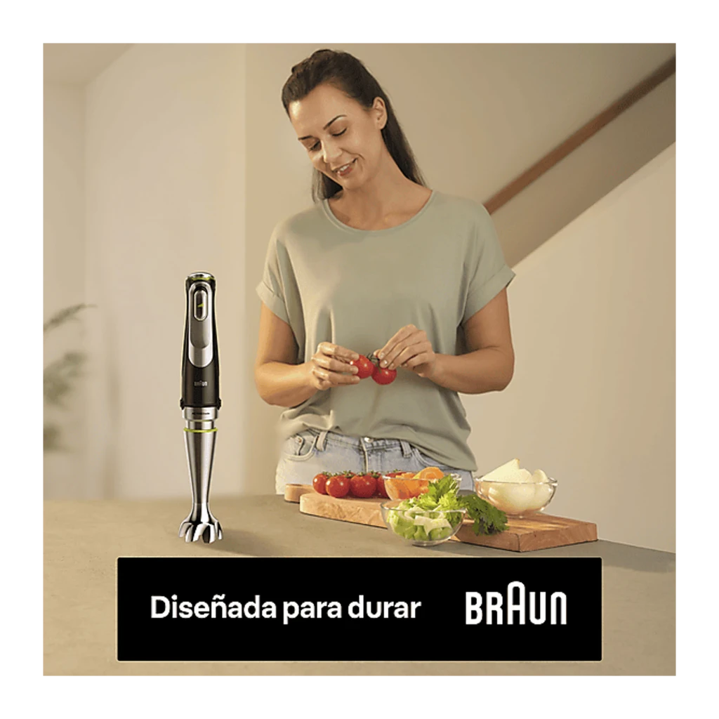 Braun Minipimer MultiQuick 5 MQ 50001 M Blanco, vista frontal: batidora de mano con vaso medidor graduado incluido - Ítem4