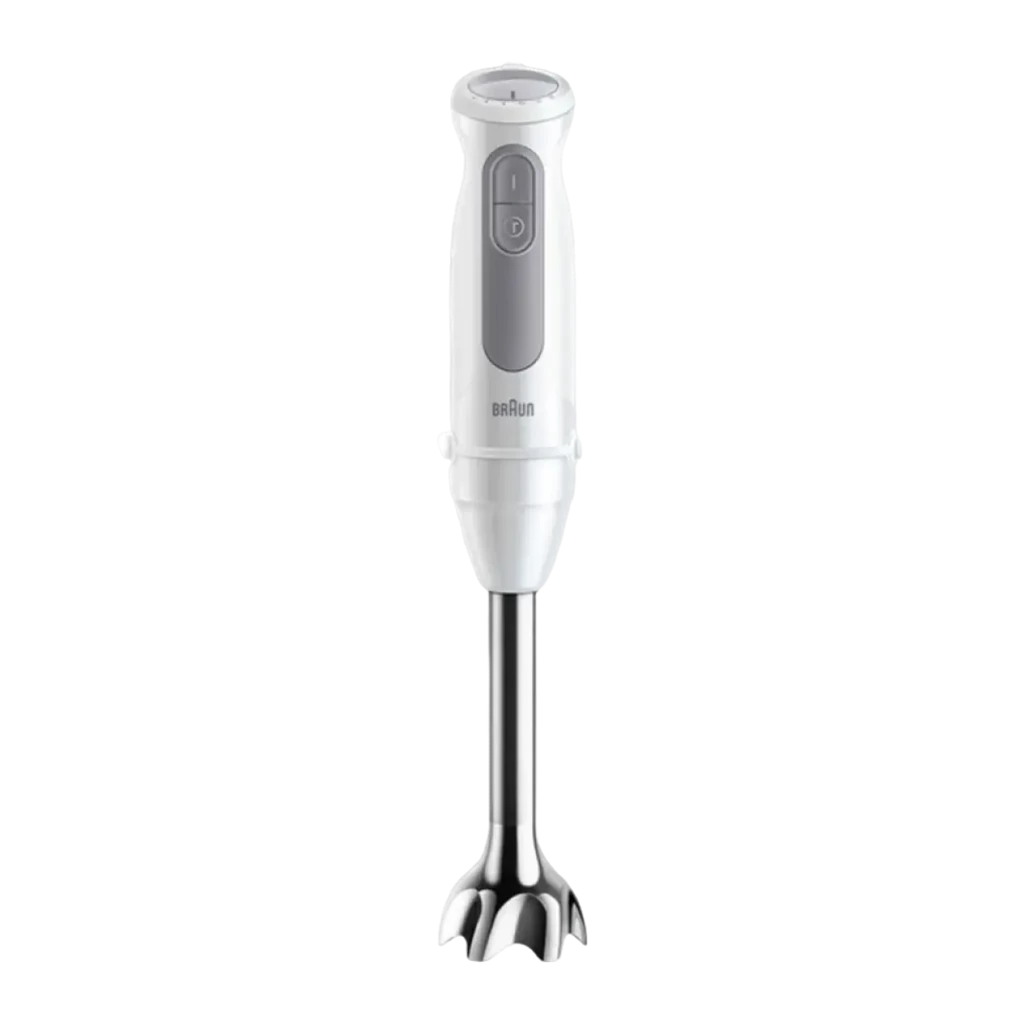 Braun Minipimer MultiQuick 5 MQ 50001 M Blanco, vista frontal: batidora de mano con vaso medidor graduado incluido - Ítem1