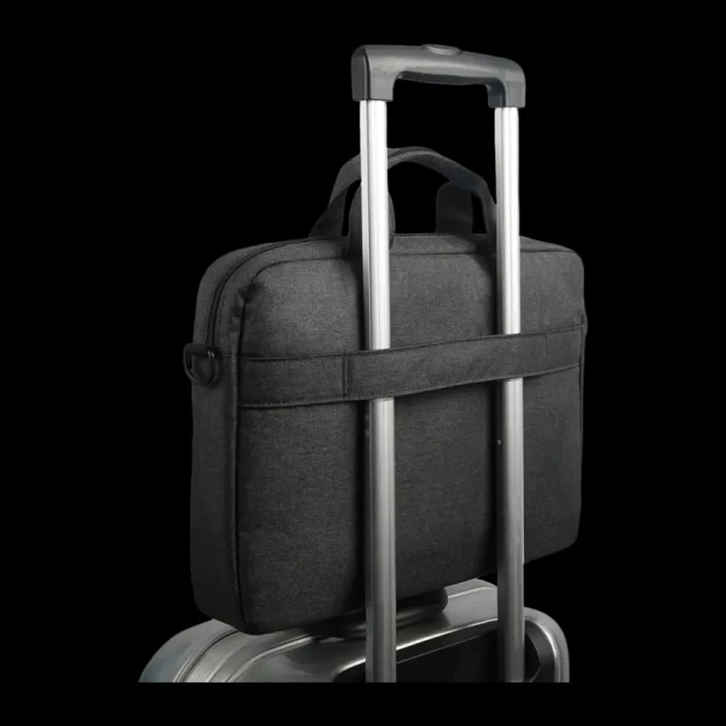 Lenovo Maleta Casual Topload T210 15.6" preta, uso em viagem: passador traseiro encaixado na haste extensível de uma mala