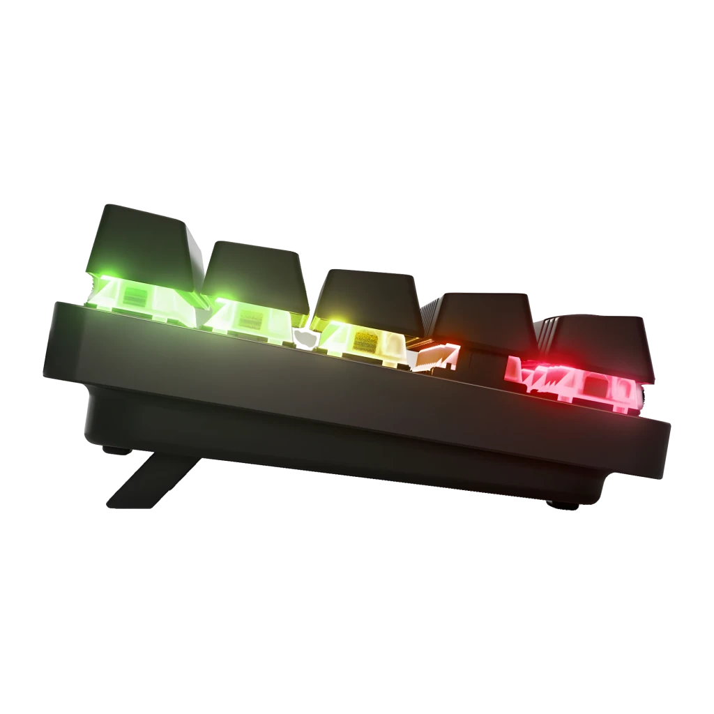 SteelSeries Apex Pro Mini Wireless preto, vista superior: retroiluminação RGB multicolor em layout compacto 60% QWERTY - Item3