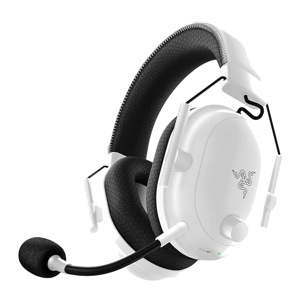 Razer BlackShark V2 Pro for PlayStation blanco, vista frontal en ángulo: auricular inalámbrico con micrófono flexible, - Ítem2