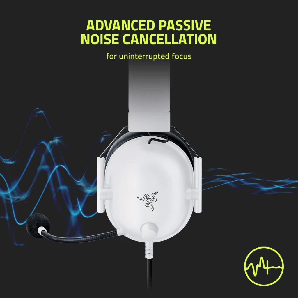 Razer BlackShark V2 Pro for PlayStation blanco, vista frontal en ángulo: auricular inalámbrico con micrófono flexible, - Ítem4