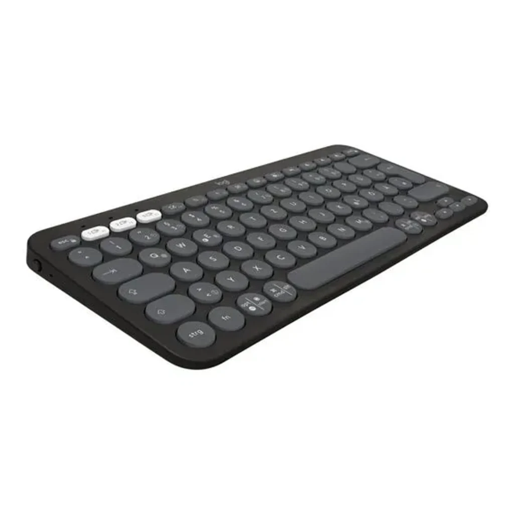 Logitech Pebble 2 Combo Graphite gris, vue de dessus: clavier compact à touches rondes et souris sans fil - Ítem2