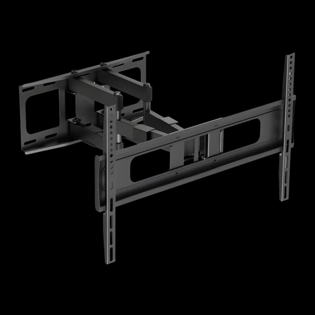 iggual SPTV18-L soporte pared TV 37-85" 60kg Full Motion negro, vista perspectiva: brazos articulados extendidos y riel de