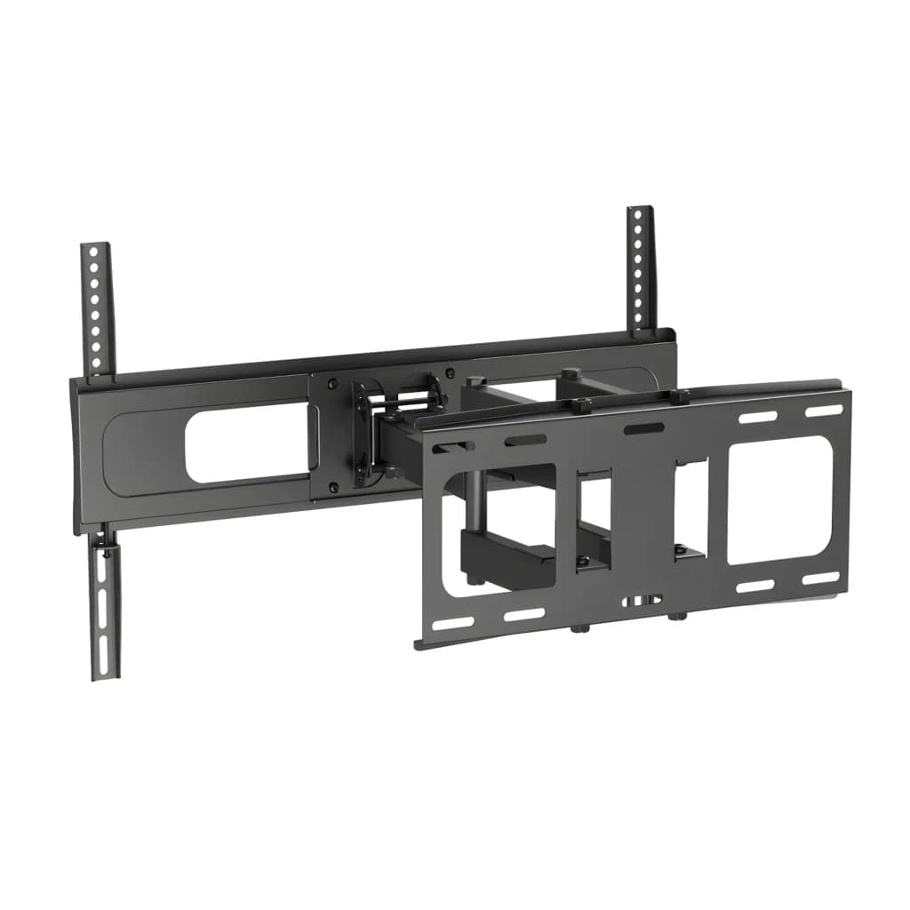 iggual SPTV18-L soporte TV 37-85" 60kg Full Motion negro, vista lateral: brazo articulado extendido y placa VESA desplegada