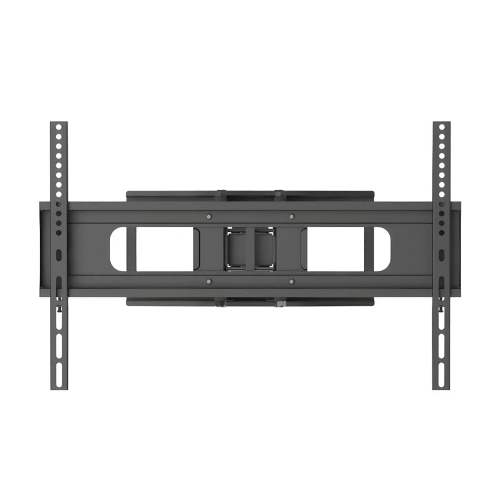 iggual Soporte pared TV SPTV18-L Negro, vista frontal: estructura metálica Full Motion con brazos extensibles y riel central