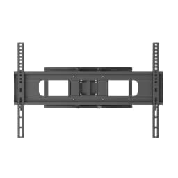 iggual Soporte pared TV SPTV18-L Negro, vista frontal: estructura metálica Full Motion con brazos extensibles y riel central