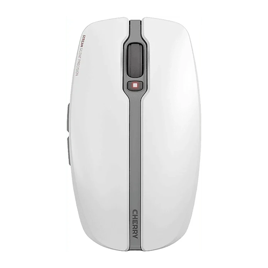 Cherry Stream Desktop Pale Gray gris, vue de dessus: clavier complet et souris sans fil gris clair avec accents gris - Ítem2