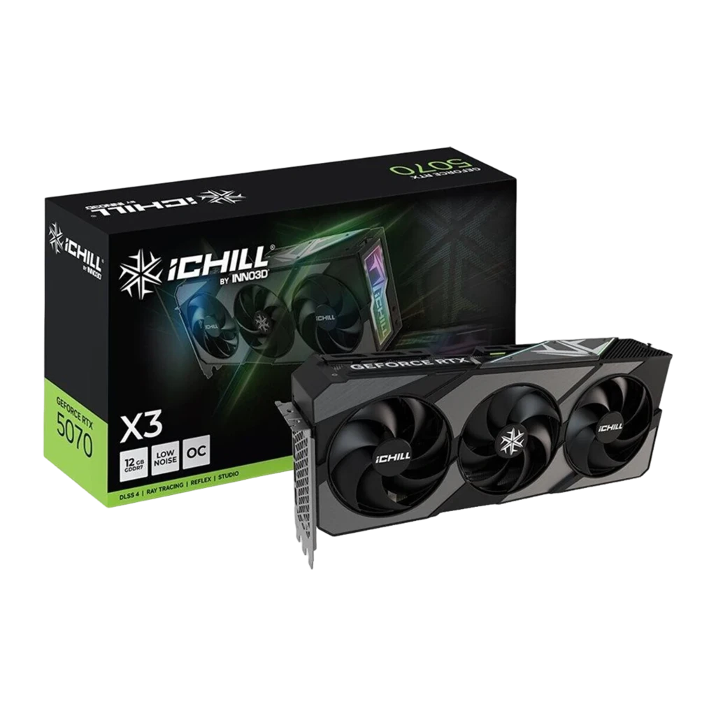 Tarjeta gráfica Inno3D GeForce RTX 5070 iChill X3 12GB GDDR7