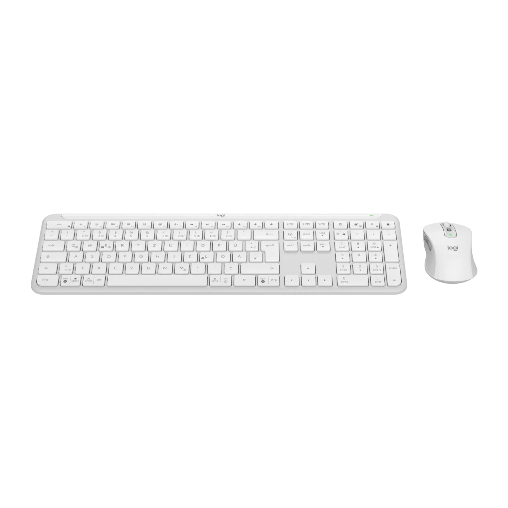 Logitech Signature Slim Combo MK950 Gris Clair, vue de dessus: clavier complet avec pavé numérique et souris sans fil - Ítem2