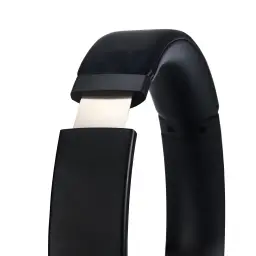 Panasonic RB-M600BE-K Preto, detalhe da tiara: arco acolchoado com ajuste metálico prateado escovado
