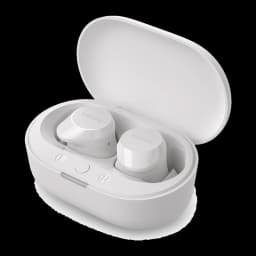 Philips True Wireless In-Ear Bluetooth blanco, vista frontal: auriculares en estuche de carga abierto con logo Philips
