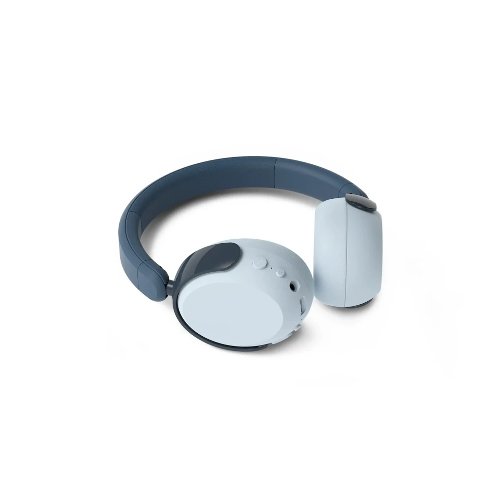 Philips Auriculares TAK5500RT Inalámbricos Bluetooth Azul, vista frontal en ángulo: diadema azul con logo Philips y - Ítem2