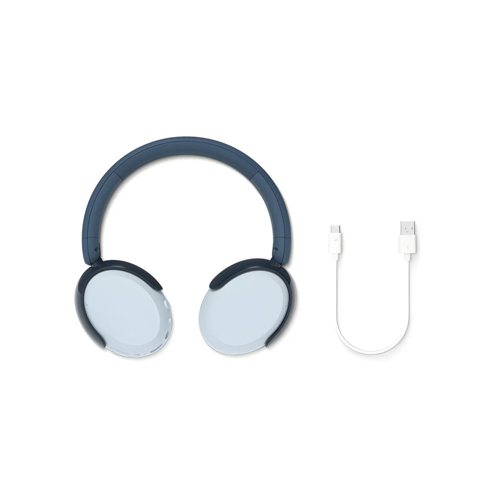 Philips Auriculares TAK5500RT Inalámbricos Bluetooth Azul, vista frontal en ángulo: diadema azul con logo Philips y - Ítem7