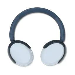 Philips TAK5500RT Bleu, vue de face: casque sans fil avec coussinets bleu clair et arceau bleu foncé