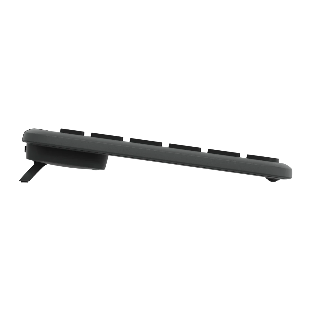 Logitech Signature Slim Combo MK950 Grafito, vista en ángulo: teclado completo con teclado numérico y ratón en esquina - Ítem3