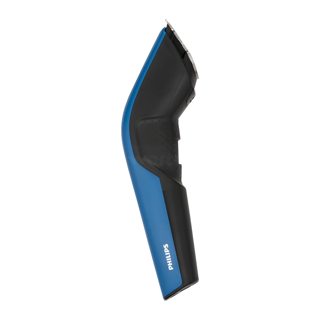 Philips Tondeuse Hairclipper Series 5000 HC5612/15 Noir Bleu, vue de face: tondeuse avec 3 sabots de différentes longueurs - Ítem4