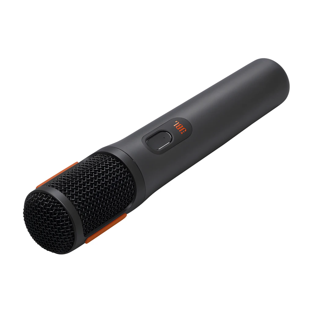 JBL PartyBox Wireless Mic preto, pack completo: dois microfones sem fio e receptor USB com detalhes laranja - Item3