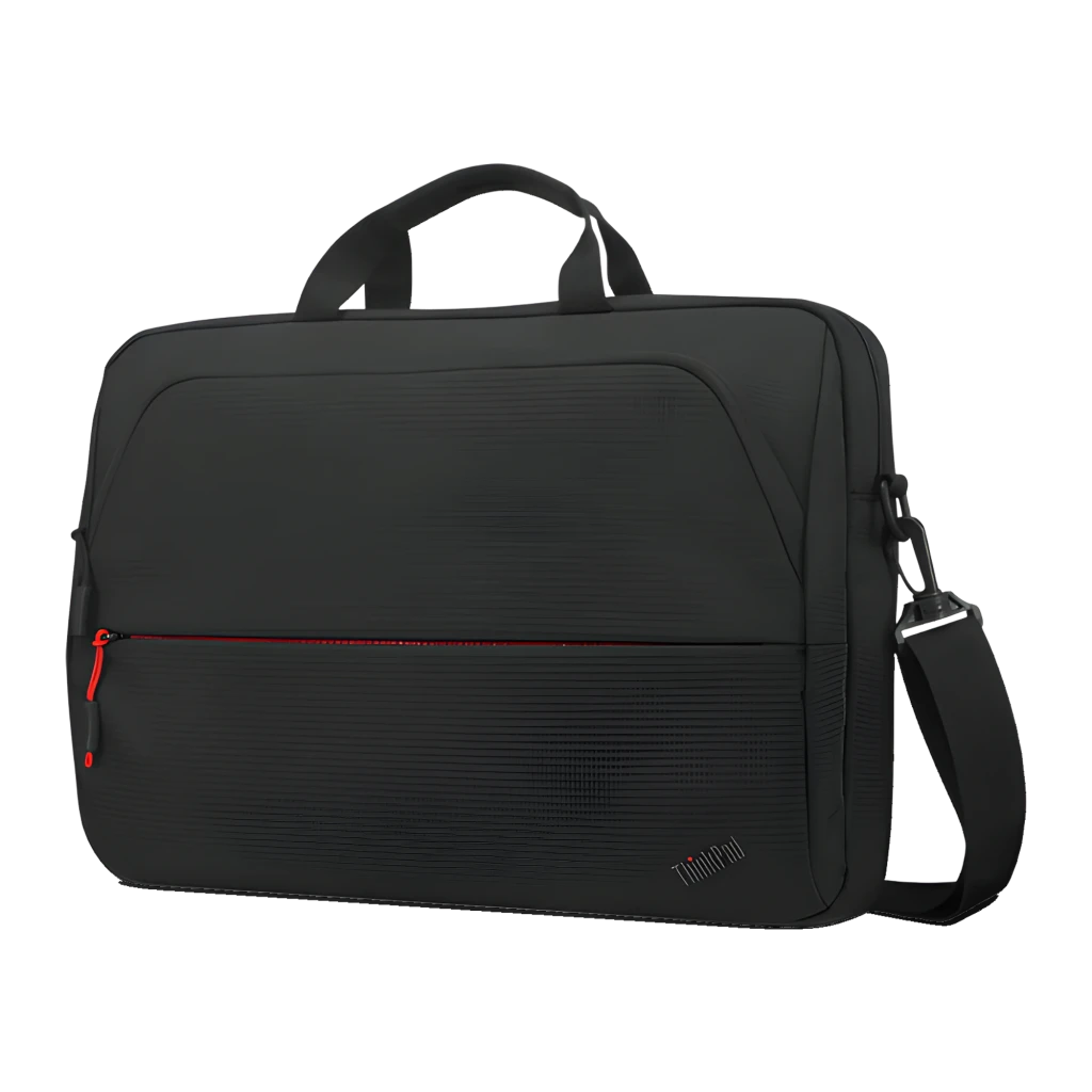 Lenovo Mala ThinkPad Essential Topload 16 polegadas preto, vista frontal: bolso dianteiro com fecho vermelho e pega superior - Item2