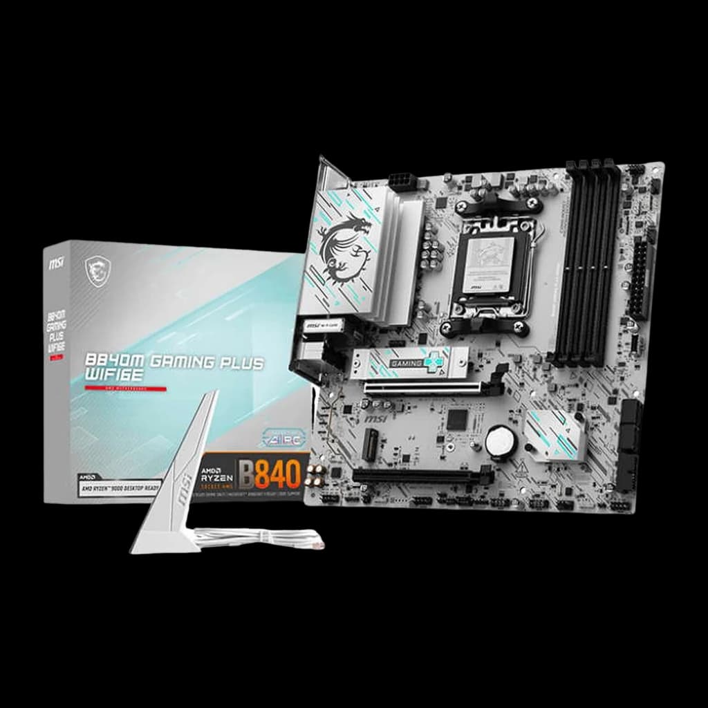 MSI Placa base B840M Gaming Plus WiFi 6E blanc - contenu de la boîte