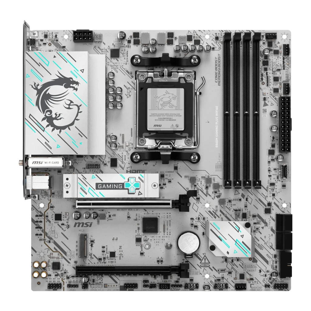 MSI Placa base B840M Gaming Plus WiFi 6E branco - conteúdo da caixa - Item2