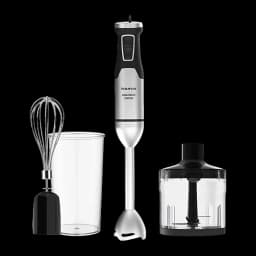 Taurus HBA2300X 2300W acier inoxydable noir, set complet: mixeur plongeant, fouet, verre doseur et hachoir