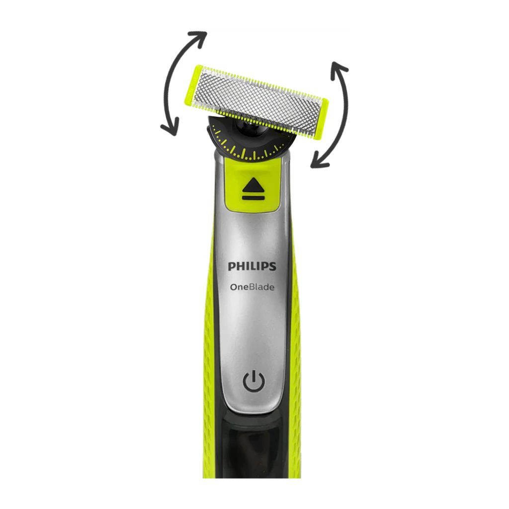 Philips OneBlade 360 QP2734/23, contenu boîte: rasoir, peigne ajustable et câble USB sur fond noir - Ítem2