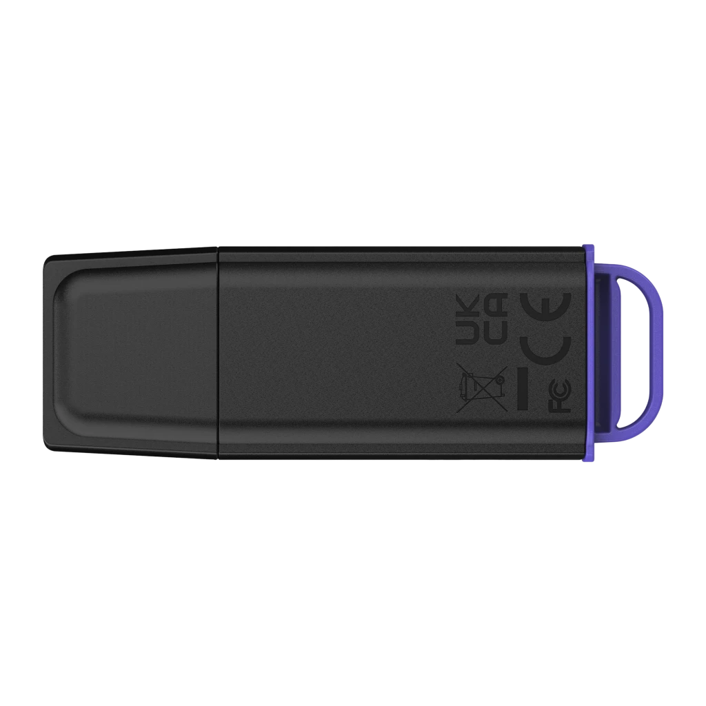 Kingston DataTraveler Exodia G2 512GB noir/violet, vue latérale: corps noir avec logo Kingston, capacité 512GB et anneau - Ítem2