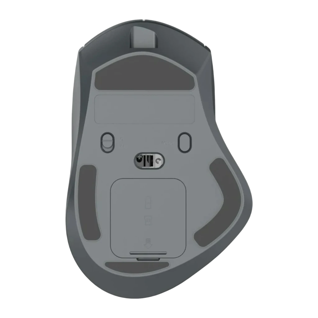 Hama Ratón WM-900 Inalámbrico Vertical Ergonómico Negro, vista superior: rueda de desplazamiento, botones laterales y logo - Ítem5