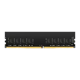 Lexar DDR4 16GB 3200MHz DIMM negro, vista frontal: PCB negro con chips y conector dorado