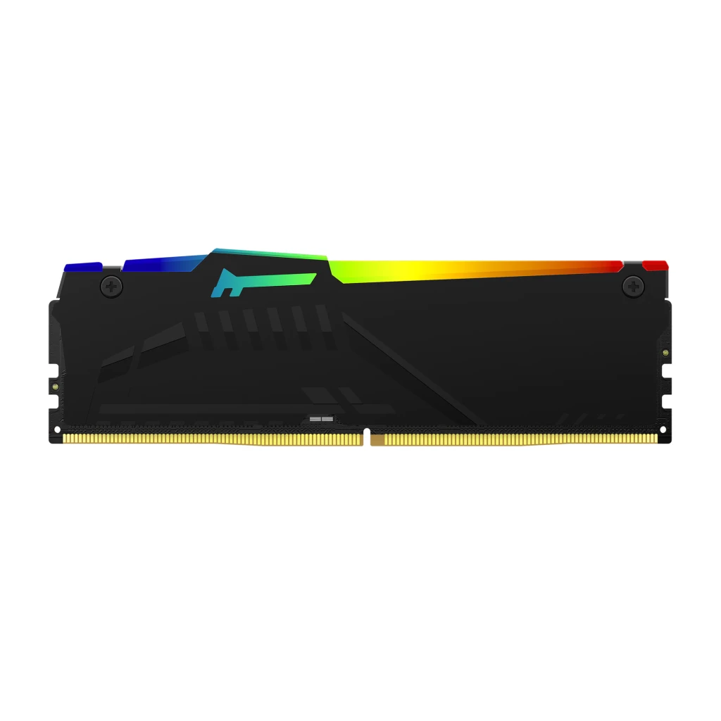 Kingston Fury Beast RGB DDR5 6000MHz 64GB preto, kit 2 módulos: iluminação RGB multicolor em dissipador preto com logo FURY - Item4